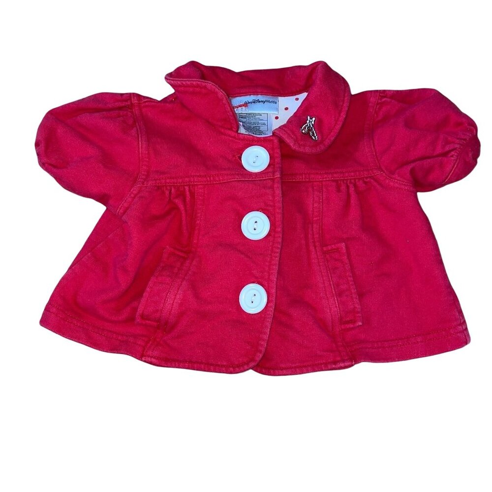 Disney Baby Girls Minnie Mouse Red Jacket Size 18M Twinkle Toes